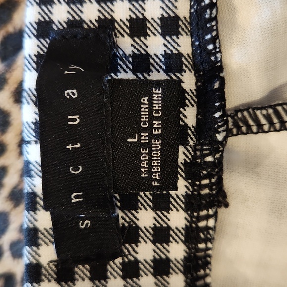 Sanctuary Gingham Carnaby Kick Crop Pants L - Picture 2 of 3